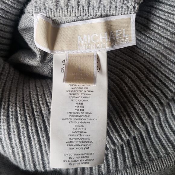 Michael Kors Women's Large Grey Turtleneck Poncho - Picture 12 of 13